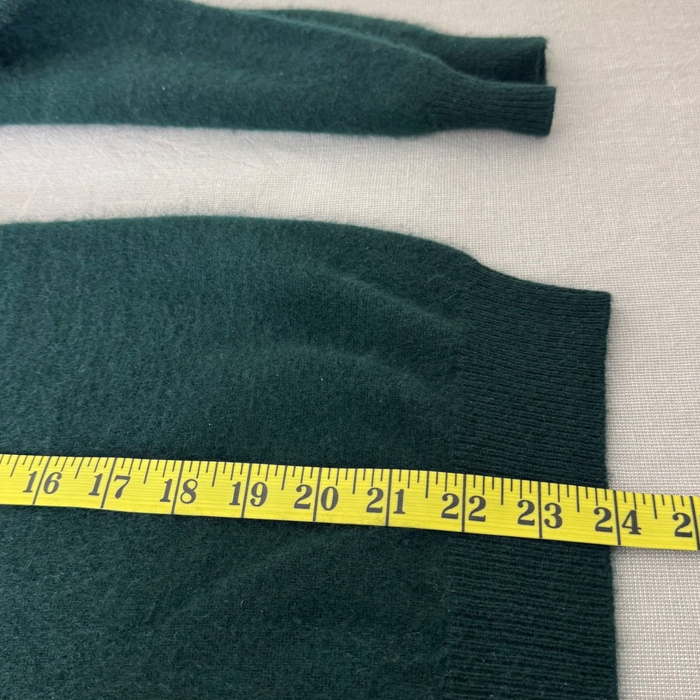 Lands' End Cashmere Sweater Women's Crewneck Green Medium - Picture 7 of 8